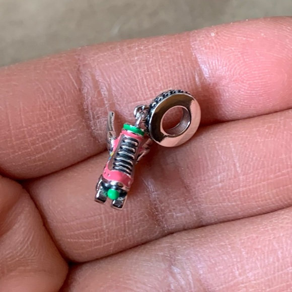 NWOT Colorful Roller Skate Wings Dangle Charm Pendant Sterling Silver 925 - Picture 11 of 16